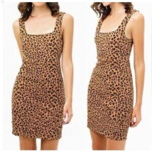 H&M Leopard Print Bodycon Sleeveless Dress